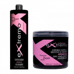 Набір Extremo Dry and Crisp шампунь та маска для сухого волосся з аргановим маслом (EX404/EX406) 2х500 г (розлив)