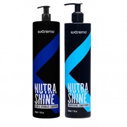 Набір Extremo Nutra Shine шампунь та кондиціонер для делікатного очищення та живлення волосся (EX240/EX241) 2x200 г (розлив)