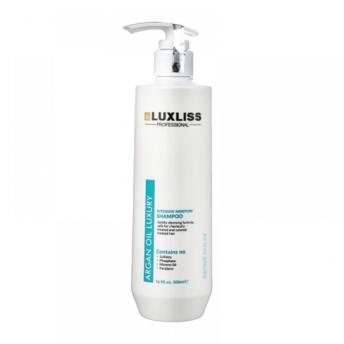 Увлажняющий аргановый шампунь Luxliss Argan Oil Luxury Intensive Moisture Shampoo Original 500 мл