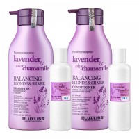 Набір Luxliss Balancing Blonde & Silver шампунь і кондиціонер для блонди, освітленого або сивого волосся 2x200 г (розлив)