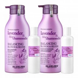 Набір Luxliss Balancing Blonde & Silver шампунь і кондиціонер для блонди, освітленого або сивого волосся 2x200 г (розлив)