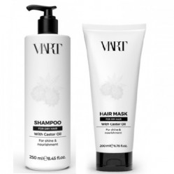 Набір для глибокого зволоження та відновлення волосся CASTOR OIL VIART (шампунь 250 мл + маска 200 мл)