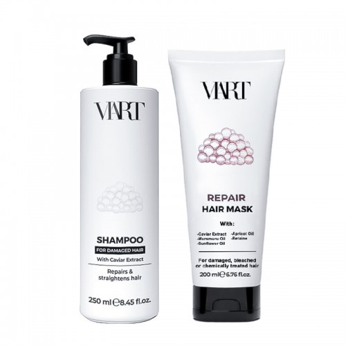 Набор VIART with Caviar Extract шампунь и маска для восстановления и разглаживания волос, 250/200 мл