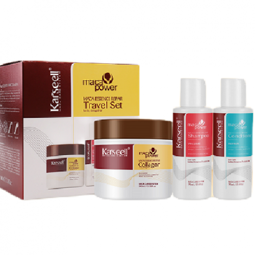 Набор дорожный шампунь, кондиционер, маска Karseell Maca Essence: для глубокого увлажнения и восстановления волос 100/70/70 мл