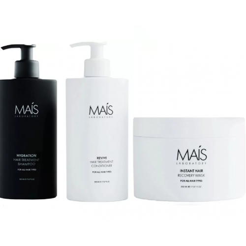 Набір Mais Laboratory для глибокого зволоження та відновлення волосся, 2х300\250 мл