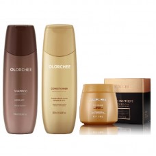 Набір Olorchee Moisture Hydro Spa Care шампунь, кондиціонер та маска для зволоження волосся, 2×300/500 мл