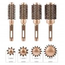 Набір професійних термобрашів для волосся Nano Technology Ceramic Ionic круглих керамічних золотих, 27 см