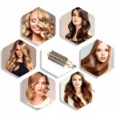 Набір професійних термобрашів для волосся Nano Technology Ceramic Ionic круглих керамічних золотих, 27 см