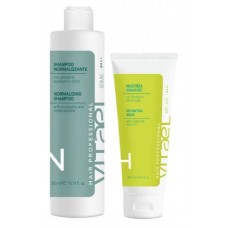 Набор для жирной кожи головы, увлажнение сухих волос VITAEL Dry Hair шампунь NORMALIZING, маска Hydrating, 300/250 мл