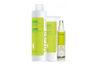 Набор VITAEL Dry Hair TRIO шампунь, маска и термозащита для увлажнения волос, 300/250/150 мл