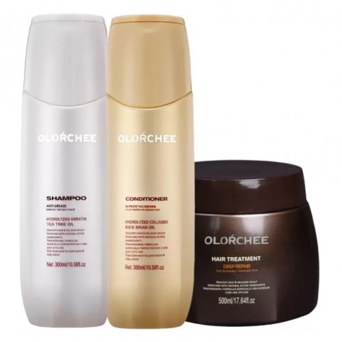 Набор Olorchee Anti Grease TRIO-1 шампунь, кондиционер и маска для жирных волос и кожи головы 2х300+500 мл