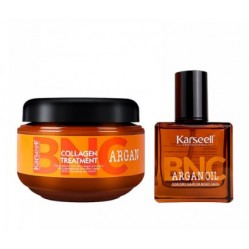Набір Karseell BNC Argan DUO-1 колагенова маска і арганова олійка для пошкодженого волосся, 550/60 мл