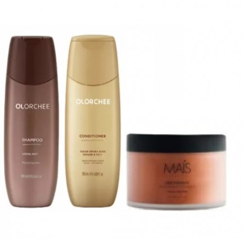 Набор Olorchee Moisture Care шампунь, кондиционер и MAIS DEEP маска для питания и увлажнения сухих волос, 2×300/250 мл