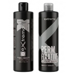 Набор для биозавивки Extremo Perm (Lotion 0 + Fixative) жидкость и фиксатор для натуральных и жестких густых волос, 100+200 мл (разлив)