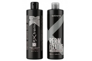 Набор для биозавивки Extremo Perm (Lotion 0 + Fixative) жидкость и фиксатор для натуральных и жестких густых волос, 100+200 мл (разлив)