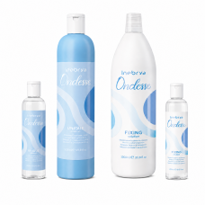 Набор для биозавивки с кератином Inebrya Fixing Solution With Keratin жидкость и фиксатор для волос 100/200 г (разлив)