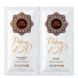 Набір Sinergy Potion D'or DUO М шампунь і маска для живлення і відновлення пошкодженого волосся, пробники 2х15 мл