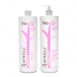 Набор для разглаживания волос Raywell Bio Boma разглаживающий шампунь и кондиционер 2x200 г (разлив)