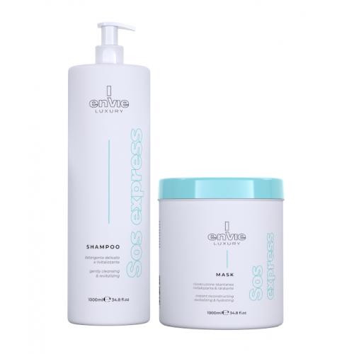 Набор Envie Luxury Sos Express аминокислотный шампунь и маска для мгновенного восстановления волос (EN461/EN463) 2x200 г (разлив)