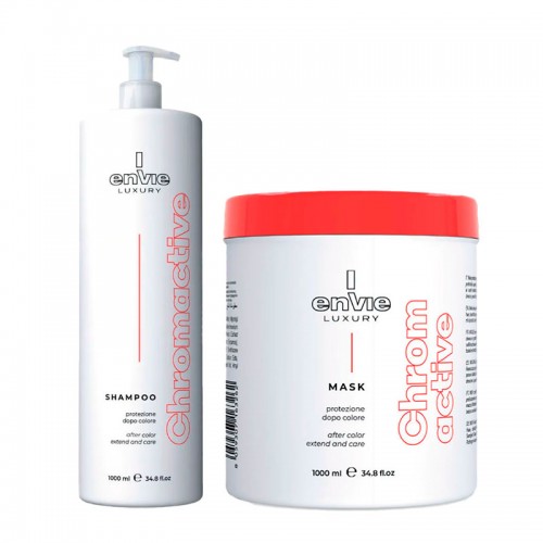 Набор Envie Chromactive Color Protector шампунь и маска для защиты цвета окрашенных волос с экстрактом граната (EN438/EN436) 2x200 г (разлив)