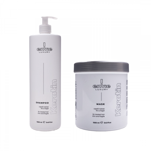 Набор Envie Luxury Keratin шампунь и маска для поврежденных волос с кератином (EN451/EN450) 2x200 г (разлив)