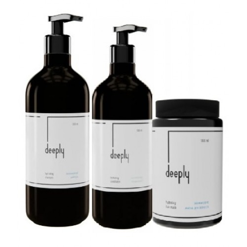 Набор Deeply Hydrating TRIO шампунь+маска+кондиционер для увлажнения волос, 3х1000 мл