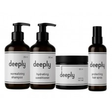 Набір Deeply Balance Control QUAD для жирної шкіри голови та сухого волосся шампунь, маска, кондиционер, спрей 2х250/300/200 мл