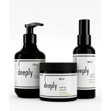 Набор deeply для интенсивного увлажнения сухих поврежденных волос шампунь hydrating, маска restoring и спрей 10 в 1, 300/250/200 мл