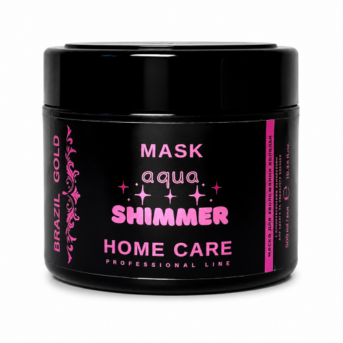 Маска для глубокого увлажнения сухих и пористых волос Brazil Gold Home Care Aqua Shimmer Mask 300 мл