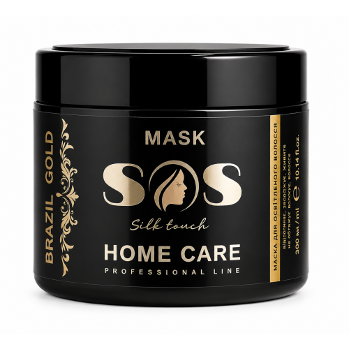Маска для восстановления осветленных волос Brazil Gold Home Care Silk Touch Sos Mask 300 мл