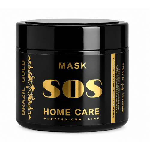 Маска для відновлення пошкодженого волосся Brazil Gold Home Care Sos Mask 300 мл