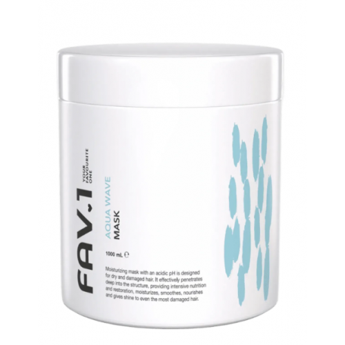 Маска FAV.1 AQUA WAVE MASK с кислым уровнем pH для увлажнения волос, 1000 мл