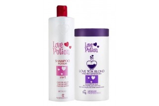 Набір ботексу для волосся Love Potion Blond Tox Blond матуючого для блондинок, 2х1000 мл
