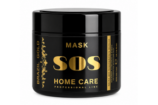 Набор Brazil Gold Home Care SOS для восстановления поврежденных волос шампунь, маска, кондиционер, спрей, 3×300/150 мл