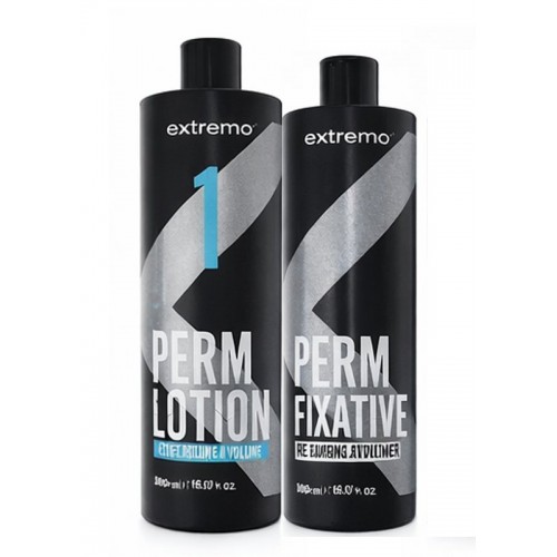 Набор для биозавивки Extremo Perm (Lotion 1 + Fixative) жидкость и фиксатор для тонких и поврежденных волос, 100+200 мл (разлив)