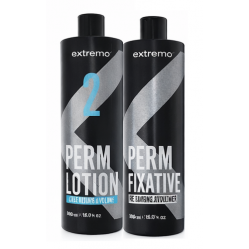 Набір для біозавивки Extremo Perm (Lotion 2 + Fixative) рідина та фіксатор для дуже пошкодженого волосся (EX112), 150+300 мл (розлив)