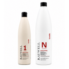 Набор для биозавивки Raywell Tools Wave Lotion 1 Strong для натуральных и жестких густых волос жидкость и фиксатор RR540 + RR543, 500+1000 мл