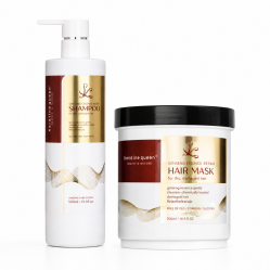 Набір Keratine Queen для відновлення та зміцнення волосся шампунь та маска, 2×500 мл