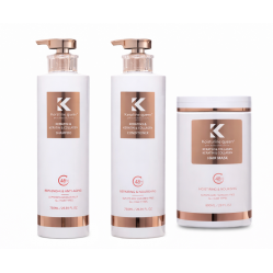 Набор Keratine Queen Trio Collagen шампунь,кондиционер, маска для увлажнения и восстановления поврежденных волос, 2х750/800 мл