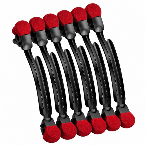 Набір металевих затискачів Termax Professional Evolution Black&Red, 12 шт