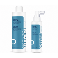 Набор против перхоти Vitael Dandruff Purifying Set – Шампунь 300 мл + Лосьон 100 мл