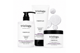 Набор TRIO Triology Fiberplex для восстановления поврежденных и окрашенных волос - шампунь, бальзам и маска 500/330/200мл