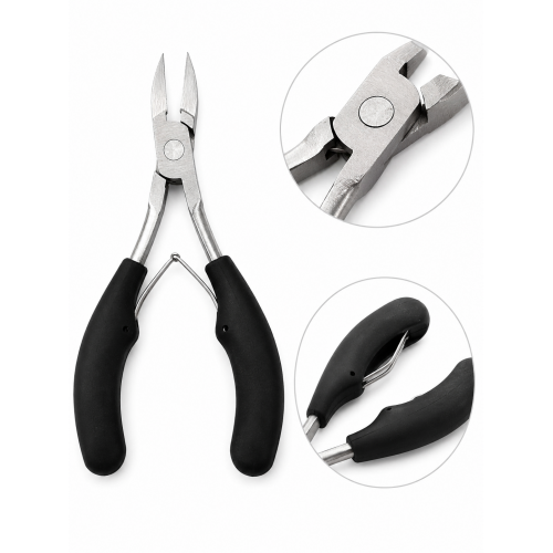 Профессиональные кусачки для педикюра Beauty Tools лезвие 18 мм, прорезиненные ручки, черные