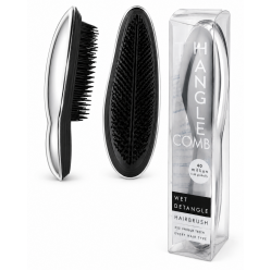 Расческа для распутывания влажных и сухих волос Tangle Teezer Wet Detangle 18 см, серебристо-черная