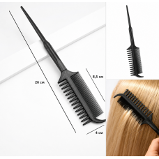 Расческа Toni&Guy для мелирования и стрижки 2-х сторонний карбоновый черный