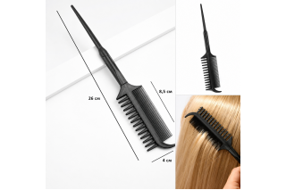 Расческа Toni&Guy для мелирования и стрижки 2-х сторонний карбоновый черный