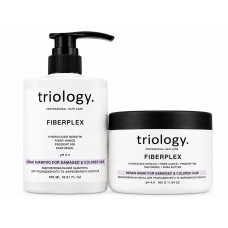 Восстанавливающий набор Triology Fiberplex DUO шампунь и маска для поврежденных и окрашенных волос, 500+330 мл