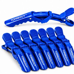 Затискачі-крокодили для волосся TONI&GUY пластикові (упаковка 6 шт) сині