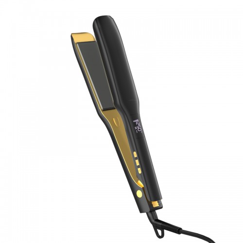Профессиональная утюг Hair Titanium для волос с титановыми пластинами LCD-экраном для кератина 250С (черный)
