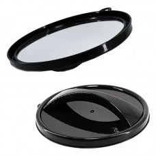 Парикмахерское зеркало YB-509 заднего вида круглое одностороннее большое 25 см черное